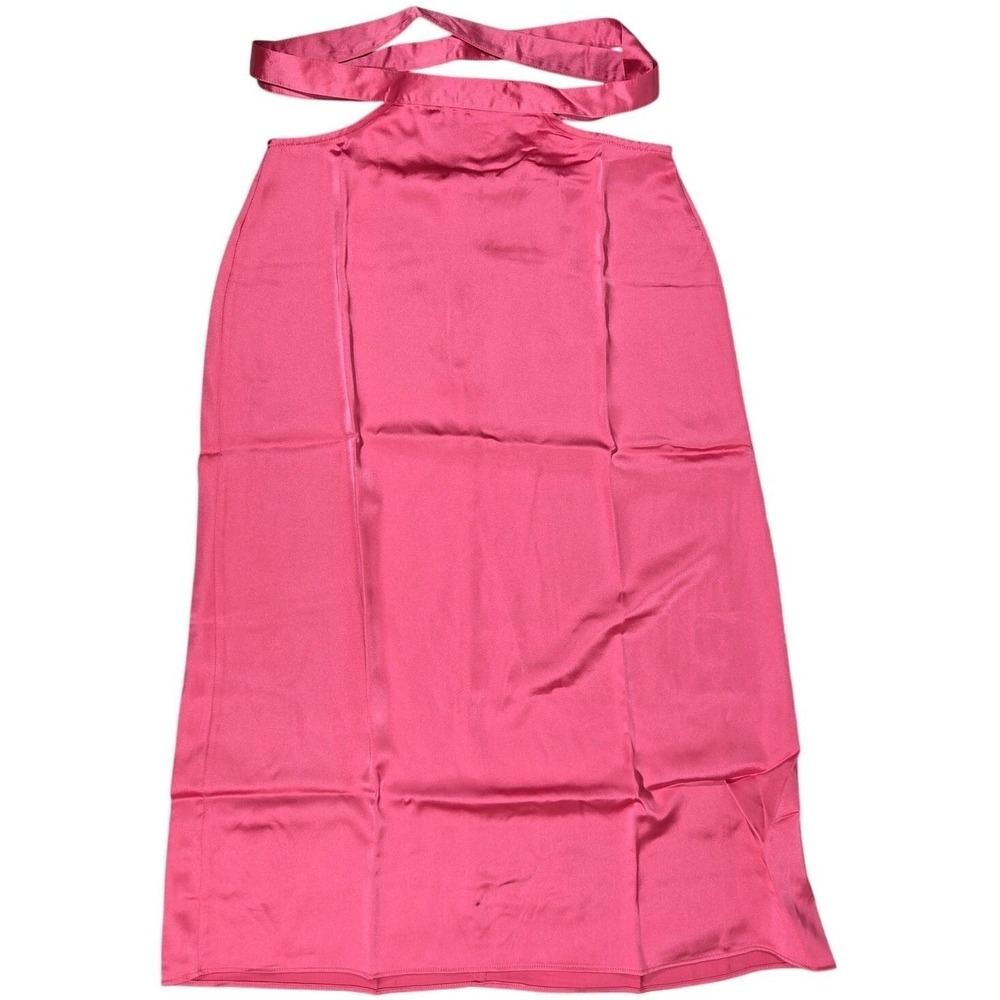 WeWoreWhat Cut Out Midi Skirt Satin Charmeuse Zat Hot Pink WWB06-1 Size S NWT
